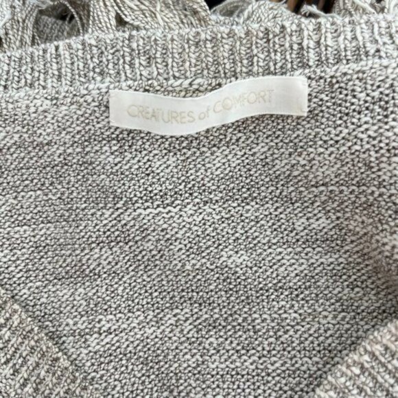 Creatures of Comfort Fringe V Neck Sweater Kendall Jenner - Picture 9 of 10